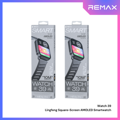 REMAX - Watch 39 Lingfeng Square-Screen AMOLED Smart Watch - Silver