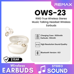REMAX - OWS-23 RWD True Wireless Stereo Music Talking WIreless Earbuds - White