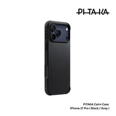 PITAKA - Aramid Pro Guard ( Cairn ) Case For iPhone 17 Pro - Black / Grey