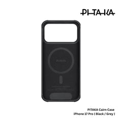 PITAKA - Aramid Pro Guard ( Cairn ) Case For iPhone 17 Pro - Black / Grey