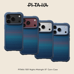PITAKA - 1001 Nights-Midnight 01 Cairn Case For iPhone 18 Pro - Moonrise 2.0