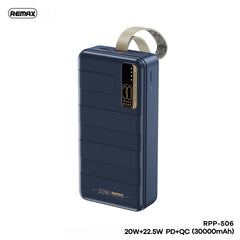 Remax RPP-506 30000 mAh Noah Series PD20W+QC22.5W Fast charging Power bank-Blue