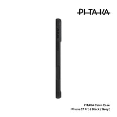 PITAKA - Aramid Pro Guard ( Cairn ) Case For iPhone 17 Pro - Black / Grey