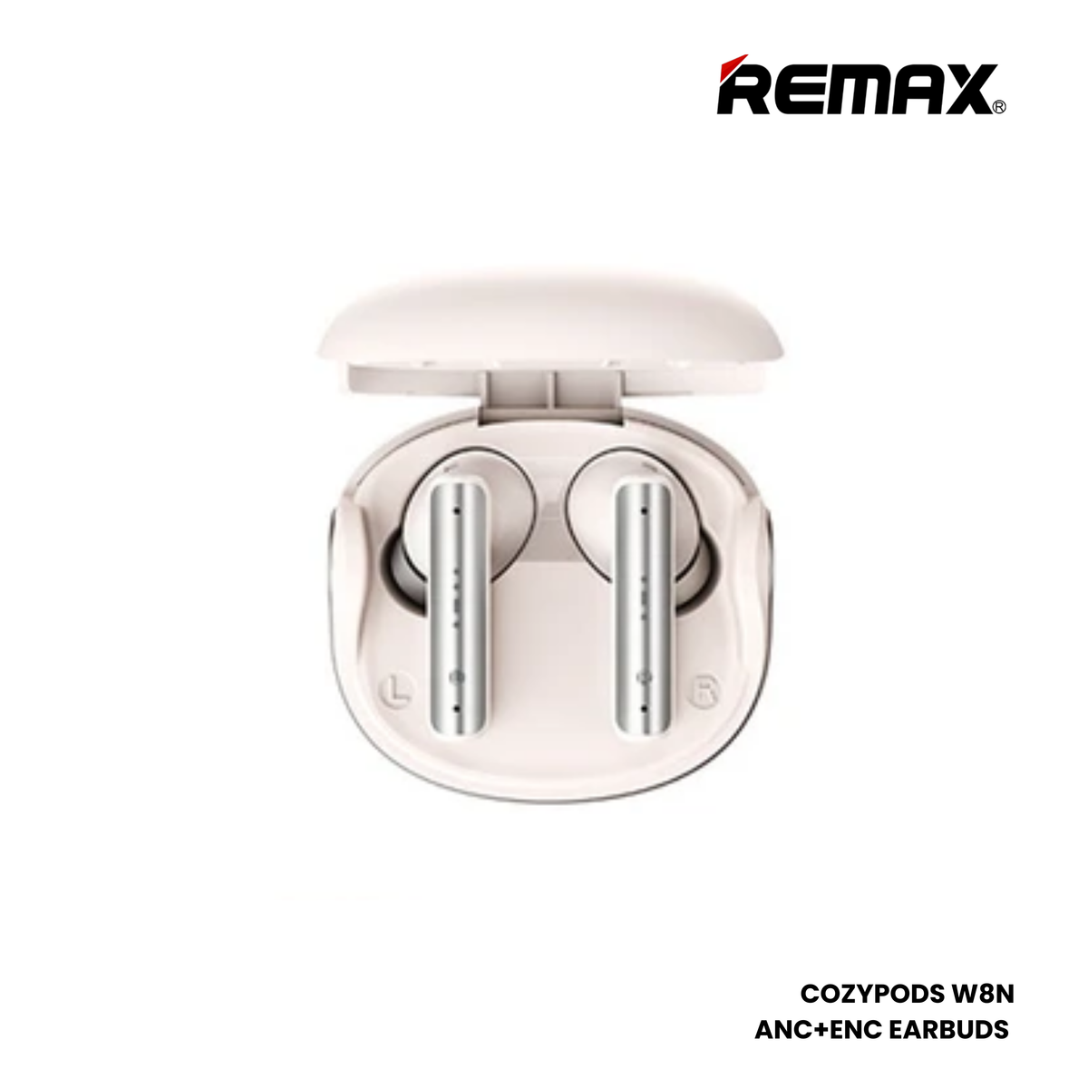 REMAX COZYPODS W8N Vansiang Series ANC+ENC Bluetooth Wireless Earbuds - White