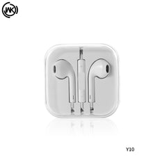 WK Y10 Earphone, 3.5MM Wired Earphone Best, wired earphone with mic , Hifi Stereo Sound Wired Headset , sport wired earphone , 3.5mm jack wired earphone , 3.5mm headset for mobile phone , universal 3.5mm jack wired earphone