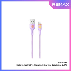 REMAX - RC-C121M Moka Series Fast Charging Glowing Data Cable ( 2.4A ) - Purple