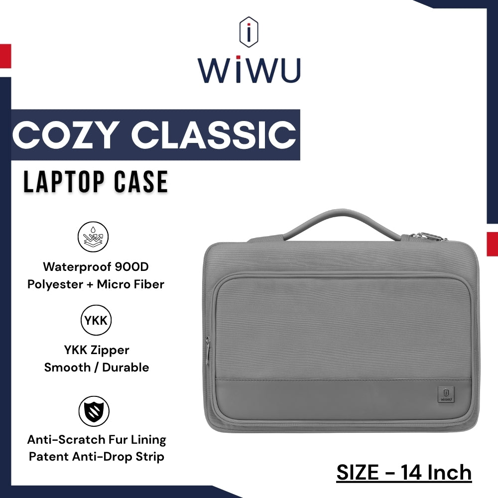 WIWU - Cozy Classic Laptop Case (14") - Grey