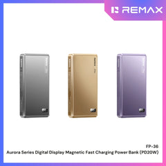 REMAX - FP-36 5000mAh Aurora Magnetic Fast Charging Power Bank ( PD20W ) - Grey