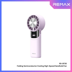 REMAX - RS-SF30 Folding Semiconductor Cooling High-Speed Handheld Fan - Purple