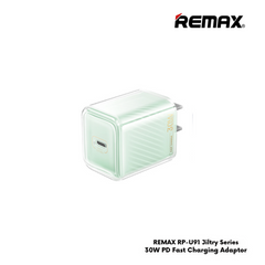 REMAX RP-U91 Jiltry Series 30W Gan Charger(PD+ QC) - Green