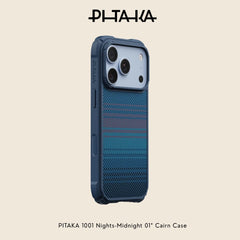 PITAKA - 1001 Nights-Midnight 01 Cairn Case For iPhone 18 Pro - Moonrise 2.0