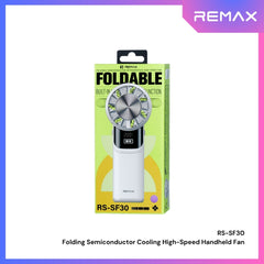 REMAX - RS-SF30 Folding Semiconductor Cooling High-Speed Handheld Fan - Blue