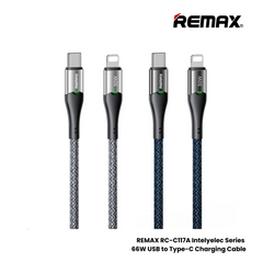 30W ( C to Lightning )-REMAX RC-C116 C-L Intelyelec Series 30W Type-C to Lightning Fast Charging Auto Power Off Charging Data Cable - Grey