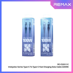 REMAX - RC-C115 C-C IntelyeleC Series Type-C to Type-C Fast Charging Auto Power Off Charging Data Cable (100W) - Silver