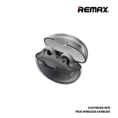 REMAX COZYBUDS W15 Crystal Series Bluetooth Wireless Earbuds - Black