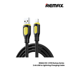 REMAX RC-C113i Ruinay Series 2.4A USB to Lightning Fast Charging Data Cable - Black