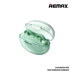 REMAX COZYBUDS W15 Crystal Series Bluetooth Wireless Earbuds - Green