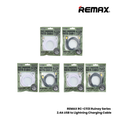 REMAX RC-C113i Ruinay Series 2.4A USB to Lightning Fast Charging Data Cable - White