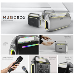 HiFuture - Music Box 300 Bluetooth Wireless Speaker ( 150W ) - Silver