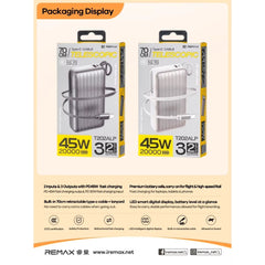 REMAX - T202ALP 20000mAh Built-In-Cable Fast Charging Power Bank ( PD45W+QC22.5W )- Grey