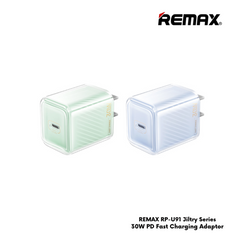 REMAX RP-U91 Jiltry Series 30W Gan Charger(PD+ QC) - Green