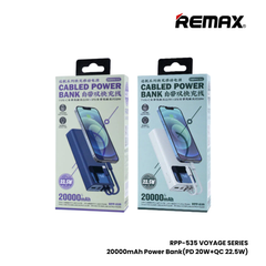 REMAX RPP-535 Voyage Series 20000mAh PD+QC Fast Charging Power Bank(PD 20W+QC 22.5W) - White