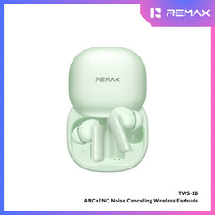 REMAX - TWS-18 ANC+ENC Noise Canceling Bluetooth Wireless Earbuds - Green