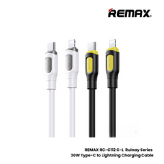 30W ( C to Lightning )-REMAX RC-C112 C-L Ruinay Series 30W Type-C to Lightning Fast Charging Data Cable - White