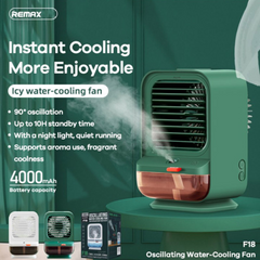 REMAX F18 Oscillating Water Cooling Fan - Green