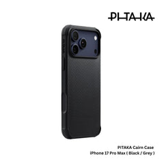 PITAKA - Aramid Pro Guard ( Cairn ) Case For iPhone 17 Pro Max - Black / Grey