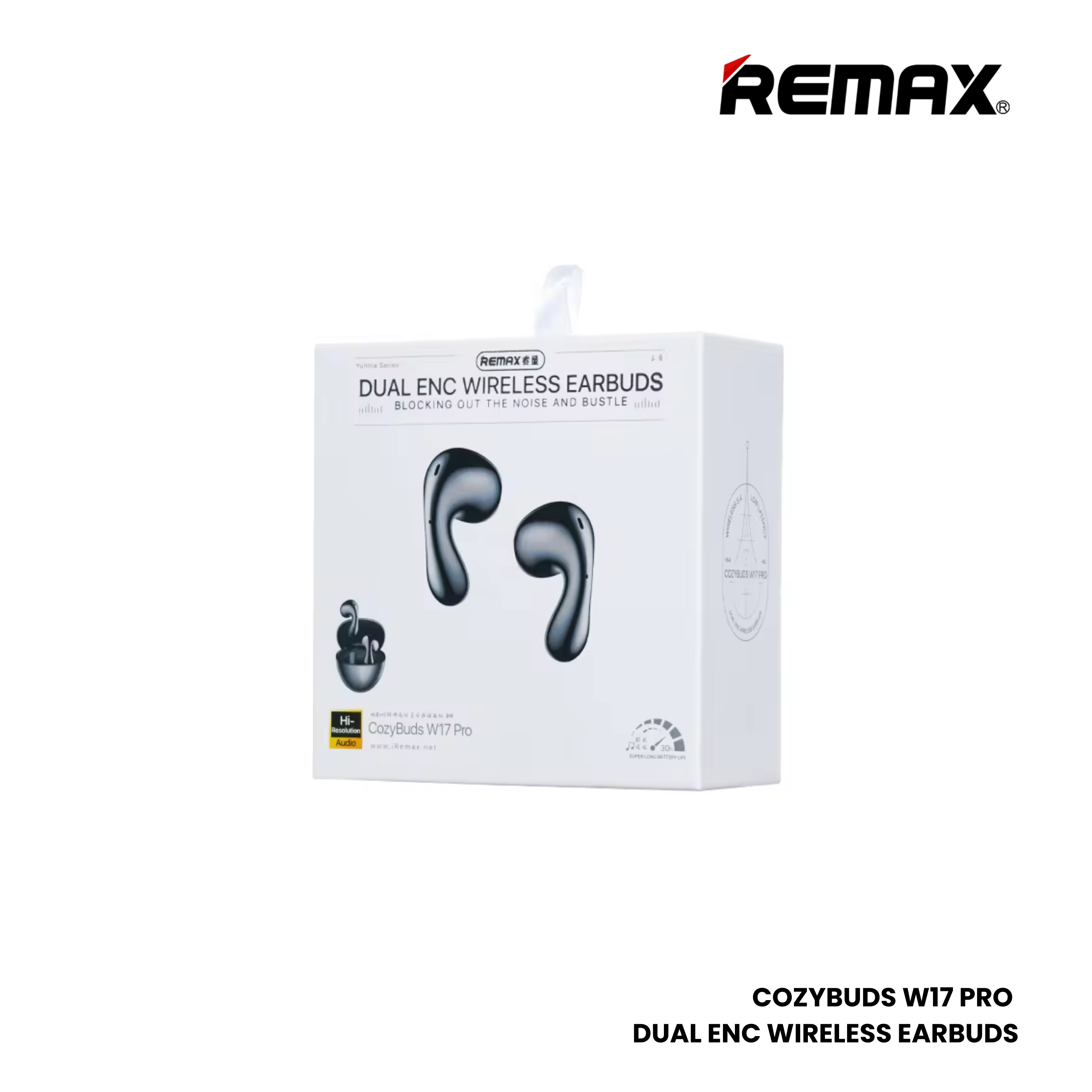 REMAX COZYBUDS W17 PRO Yunhia Series ENC Bluetooth Wireless Earbuds - Silver