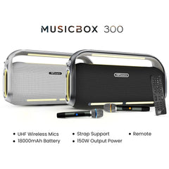HiFuture - Music Box 300 Bluetooth Wireless Speaker ( 150W ) - Silver