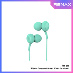 REMAX - RM-510 Concave Convex 3.5mm Wired Earphone - Tiffany Blue