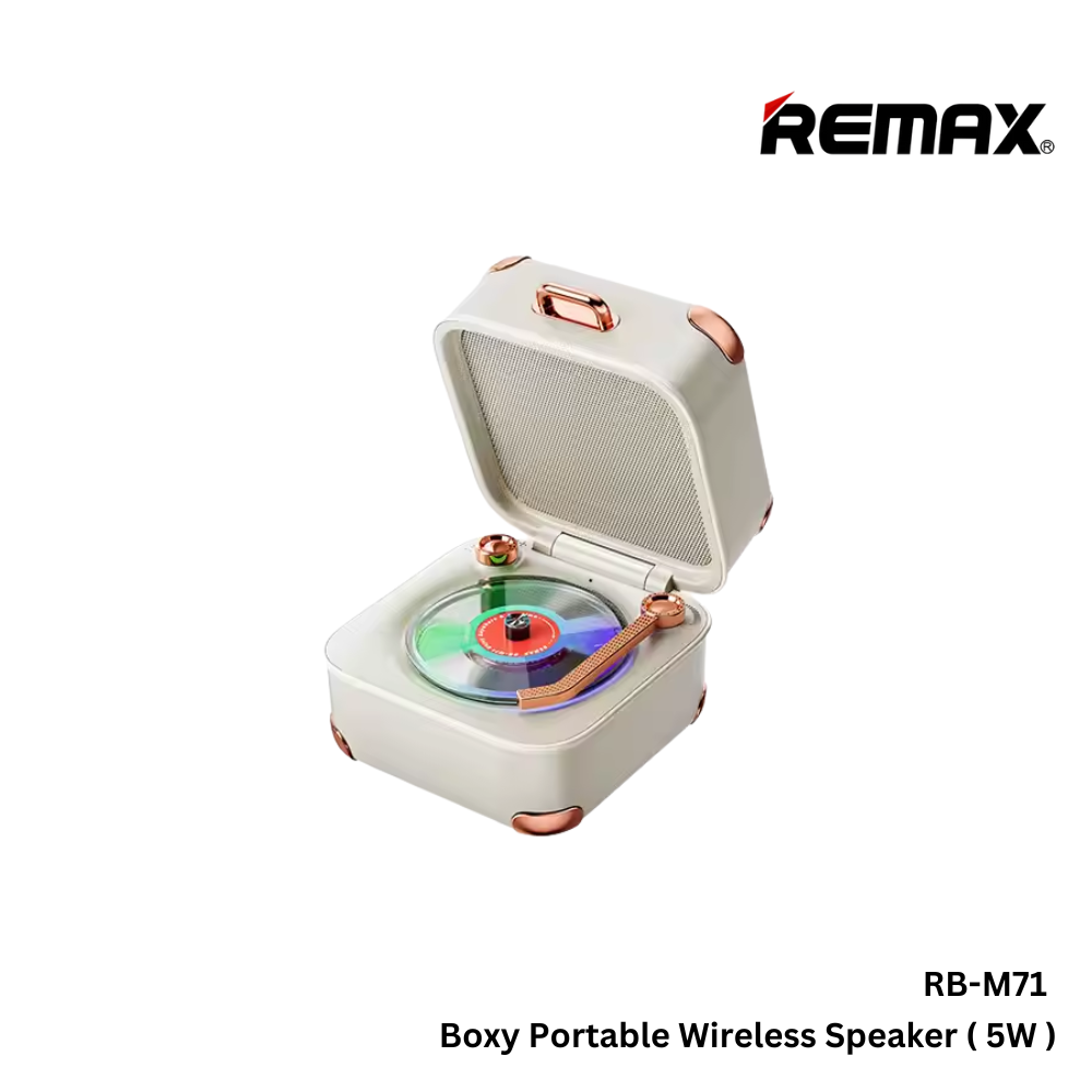 REMAX - RB-M71 Boxy Portable Wireless Bluetooth Speaker - Beige