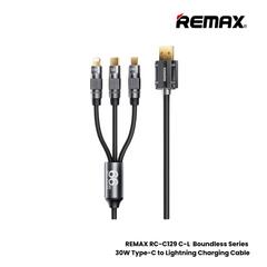 REMAX RC-C126 Wefon Series 66W 3-in-1 Fast Charging Cable - Black