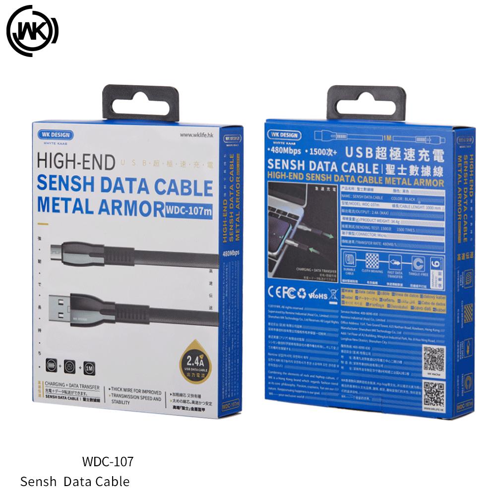 WK WDC-107M SENSH 2.4A DATA CABLE - Black