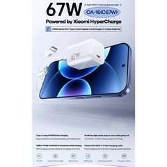 REMAX - CA-16 C67W Extreme 67W Single C GaN Folding Charger Set - White