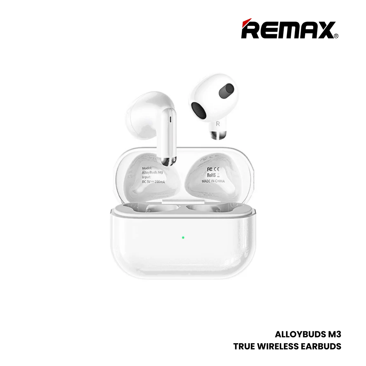 REMAX ALLOYBUDS M3 Kinhonor Series Bluetooth Wireless Earbuds - White