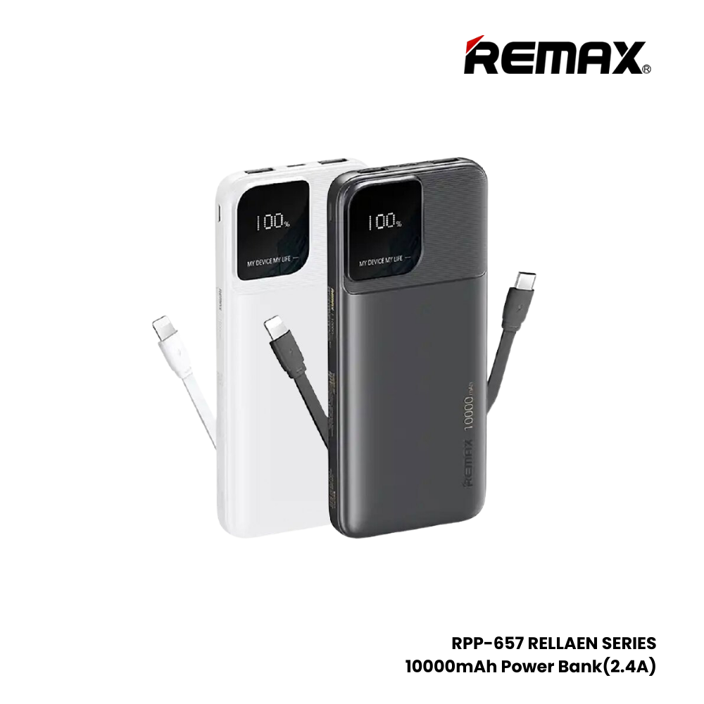 REMAX RPP-657 Rallaen Series 10000mAh Fast Charging Power Bank(2.4A) - White