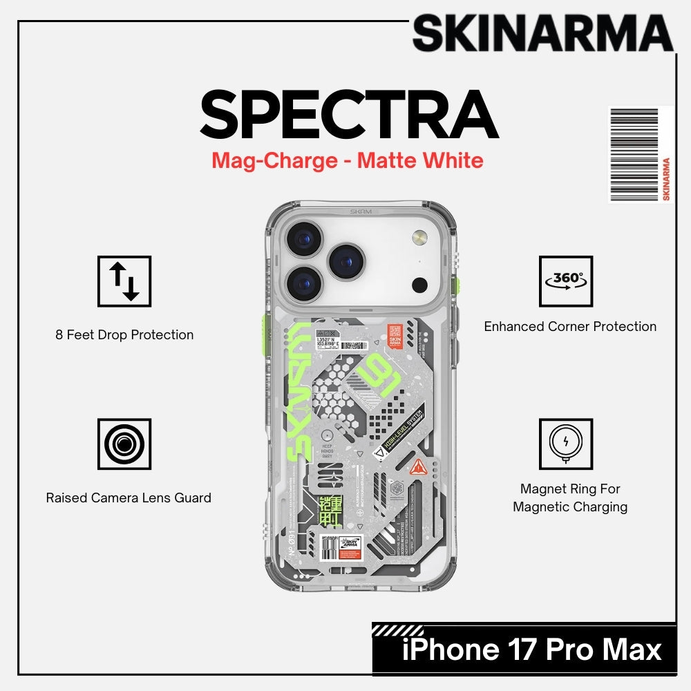 Skinarma - Spectra Magsafe Case For iPhone 17 Pro Max - Matte White