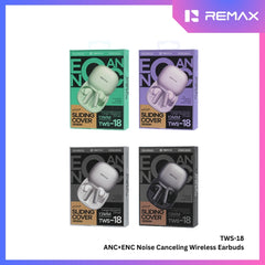 REMAX - TWS-18 ANC+ENC Noise Canceling Bluetooth Wireless Earbuds - Black