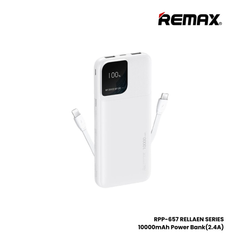 REMAX RPP-657 Rallaen Series 10000mAh Fast Charging Power Bank(2.4A) - White