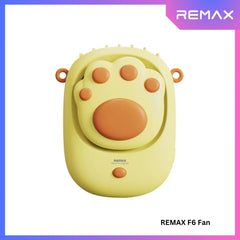 REMAX F6 Cat Claw Neckband Fan - Yellow
