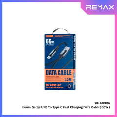 REMAX - RC-C099A Fonsu Series USB to Type-C Fast Charging Data Cable ( 66W ) - Black