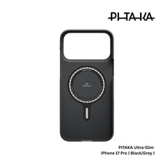 PITAKA - Ultra-Slim Case For iPhone 17 Pro - Black/Grey