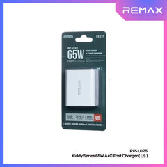 REMAX - RP-U125 Kiddy Series PD+QC GAN Fast Charger (65W) - White