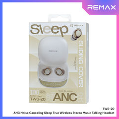 REMAX - TWS-20 ANC Noise Canceling Sleep True Wireless Stereo Music Talking Wireless Earbuds - Beige