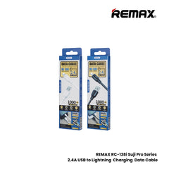 REMAX RC-138i Suji Pro Series 2.4A USB to Lightning Charging Data Cable - Black