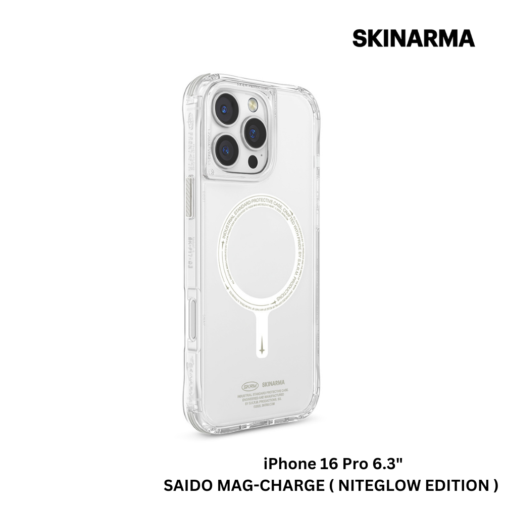 Skinarma iPhone 16 Pro 6.3" Saido Mag-Charge Case - NiteGlow Edition