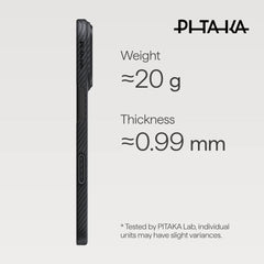 PITAKA - Ultra-Slim Case For iPhone 17 Pro - Black/Grey